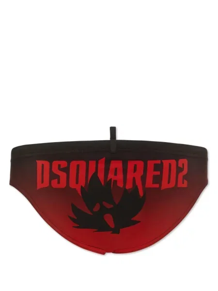 Kąpielówki Dsquared2 z nadrukiem czerwone