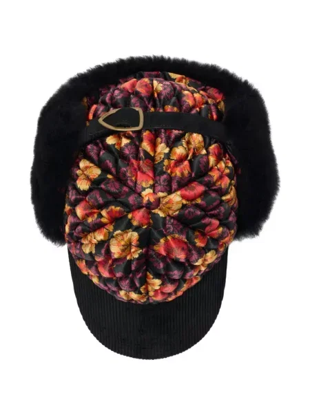 Șapcă Burberry cu model floral negru