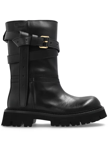 Botine Moschino cu cataramă negru