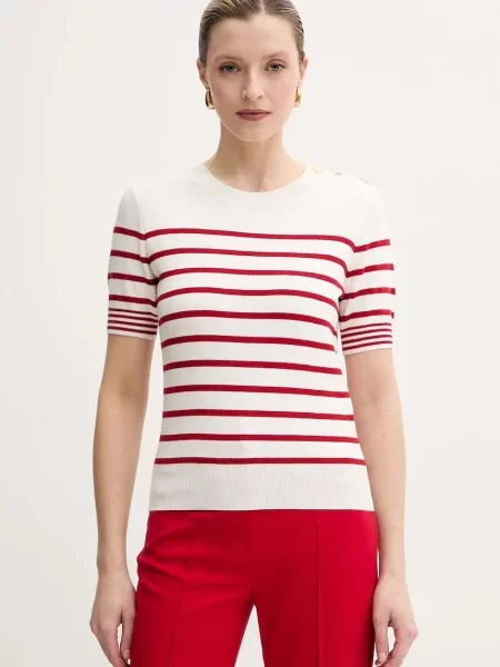 Pulover Morgan cu dungi alb