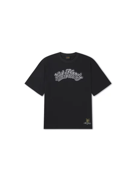 Ed Hardy Tricou Stay True bleumarin / gri deschis / negru alb