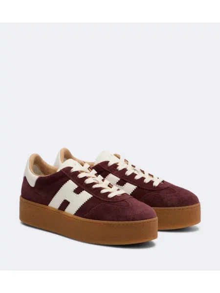 Sneakerși Hogan din piele de căprioară cu platformă