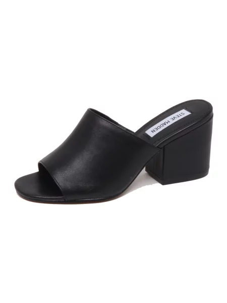 Klapki Steve Madden skórzane czarne