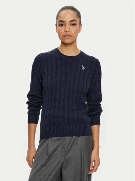 U.S. Polo Assn. pulóver női CREW NECK CABLE