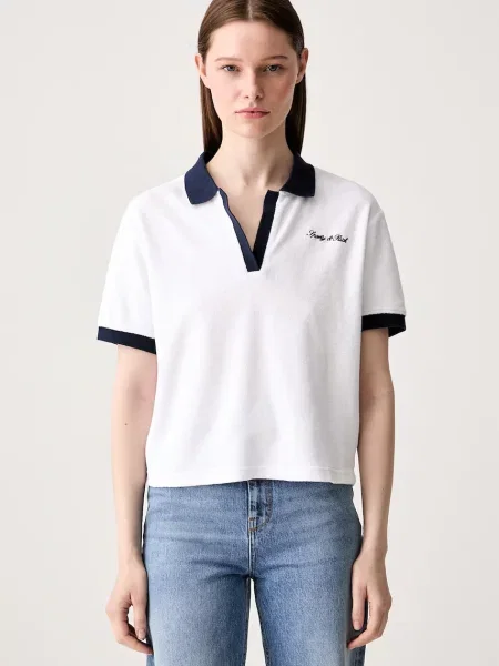 Tricou polo Sporty & Rich cu autograf