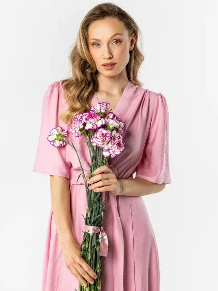 Midi obleka Awama bela