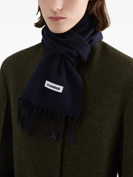 Fular Jil Sander de lână albastru