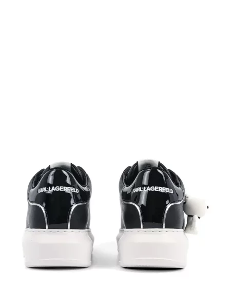 Sneakerși Karl Lagerfeld cu șireturi din dantelă negru