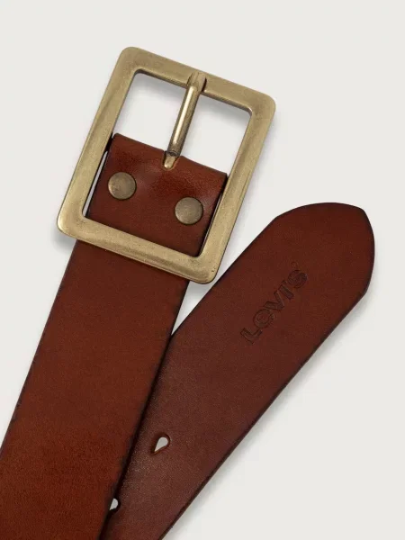 Levi's pas usnjeni MASON CENTERBAR rjava