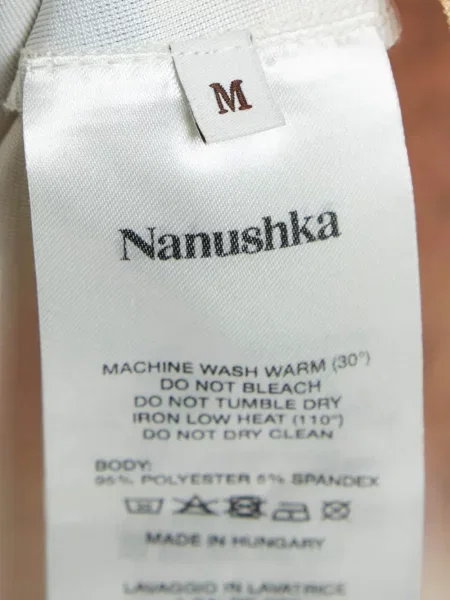 Кадифена риза Nanushka на цветя с принт оранжево