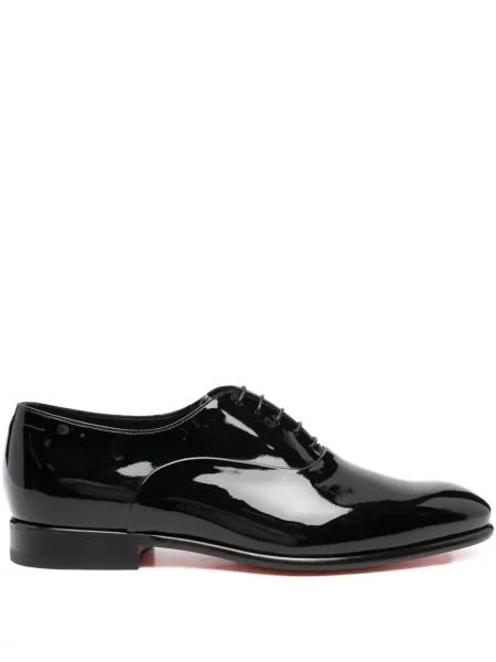Oxford Santoni cu șireturi din piele negru