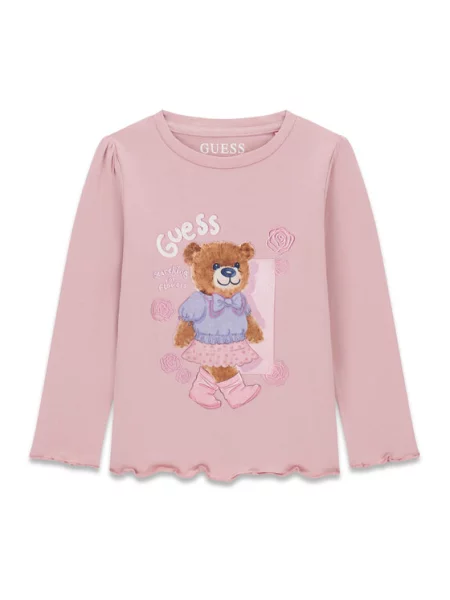 Guess Bluza Regular Fit roza