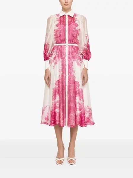 Rochie midi Nissa din organza alb