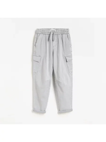Reserved Elasztikus cargo jogger sötétszürke