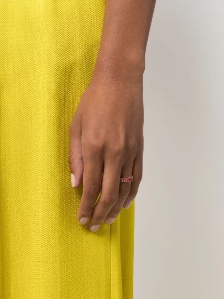 Žiedas Swarovski su kristalais rožinė