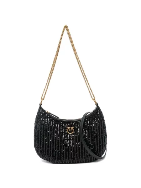 PINKO Geantă Half Moon Mini AI PLTT negru