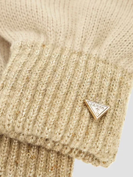 Перчатки Guess бежевые