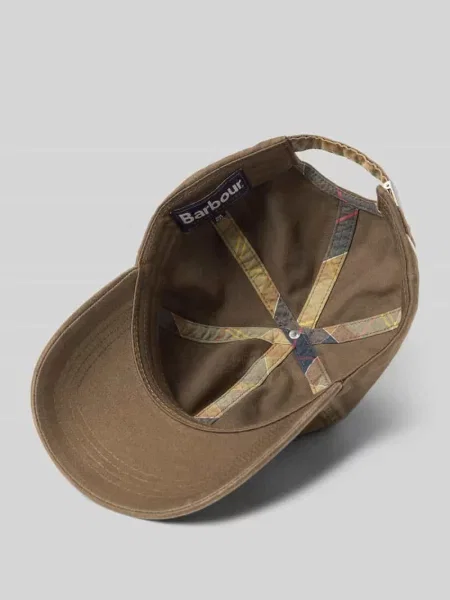 Barbour czapka z daszkiem zielony z aplikacją oliwkowa