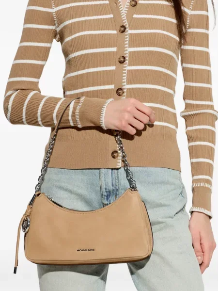 Sukienka wieczorowa Michael Michael Kors koronkowa wiązana garniturowa niebieska