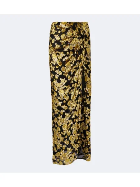 Sametové maxi sukně Balmain
