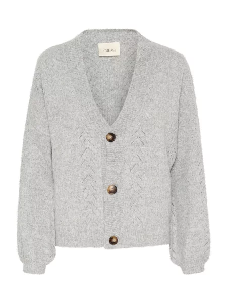 Cream Geacă tricotată Holiday deschis gri