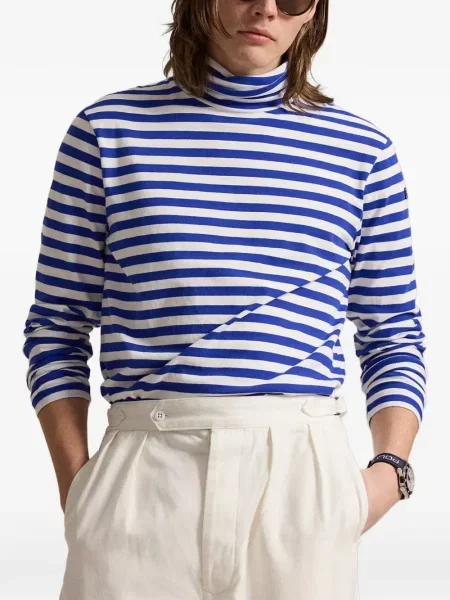 Ριγέ πουλόβερ Polo Ralph Lauren κλασικό μπλε
