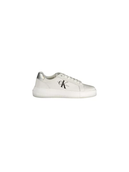 Sneakersy Calvin Klein Jeans z nadrukiem białe