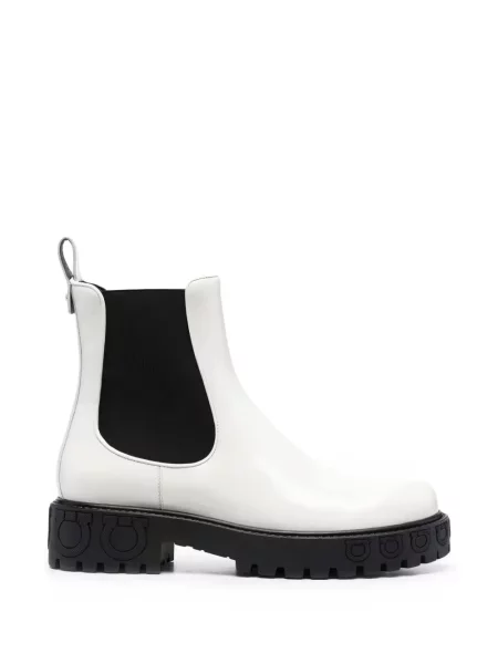 Cizme scurte Ferragamo alb