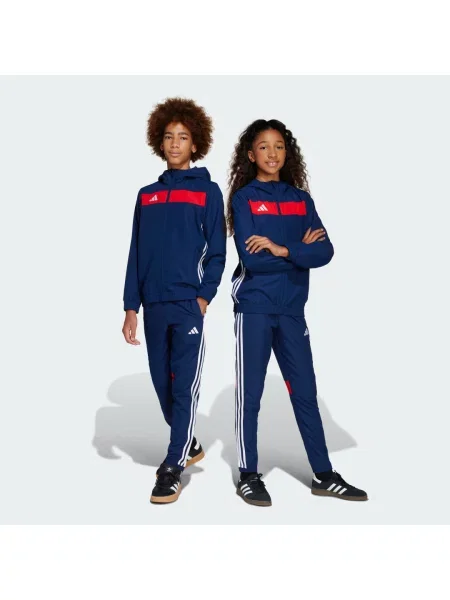 Spodnie Tiro 25 Essentials Woven Kids czerwone
