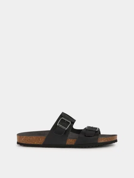 Geox Шльопанці Шкіра чорний