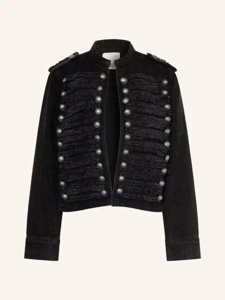 Sofie Schnoor Džínová Bunda Valettesw washed black černá