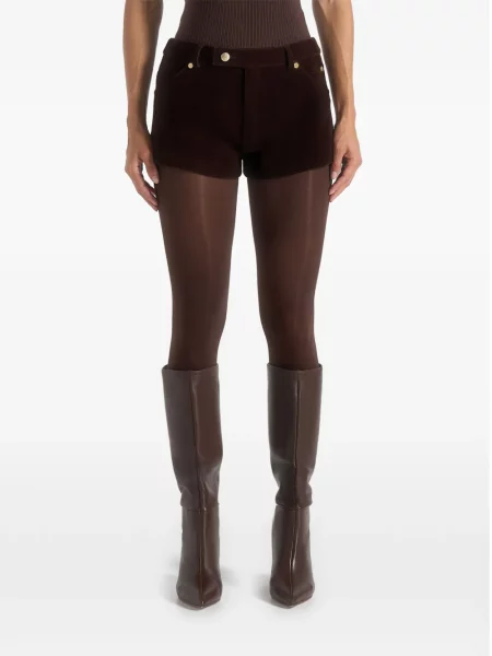 Pantaloni scurți Manière De Voir de catifea maro