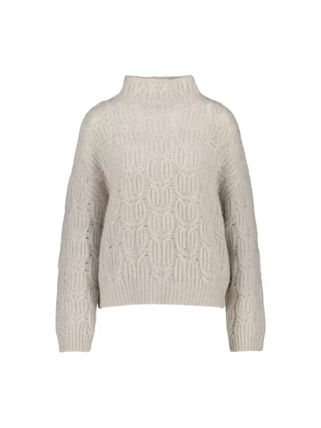 Dzianinowy sweter z golfem Hemisphere do golfa szary