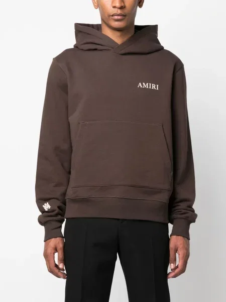 Hoodie Amiri με σχέδιο καφέ