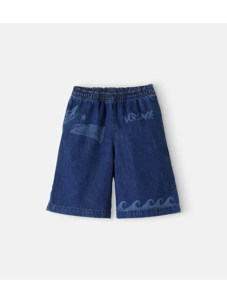Gyerek farmer rövidnadrág Versace kék