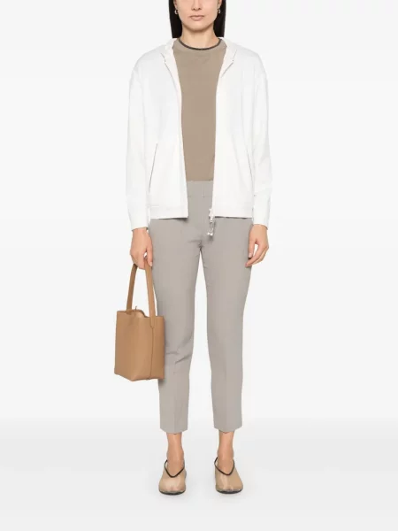 Pantaloni Brunello Cucinelli din crep gri