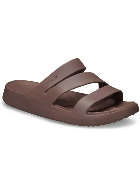 Šľapky Crocs s remienkami hnedá