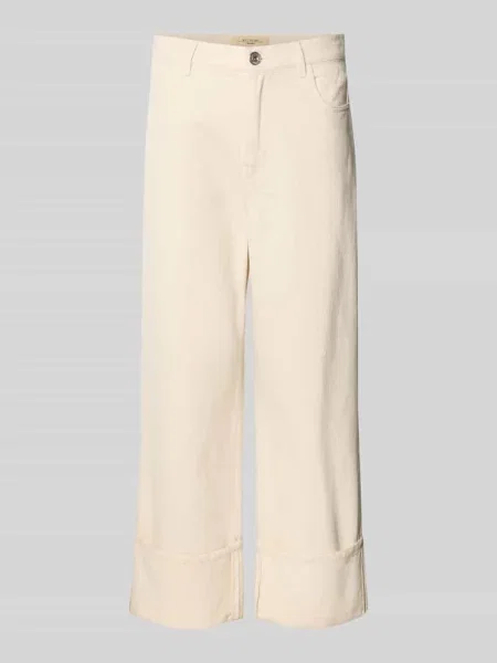 Jeans o kroju relaxed fit z szerokimi nogawkami z czystej bawełny model GESTO' Weekend Max Mara białe