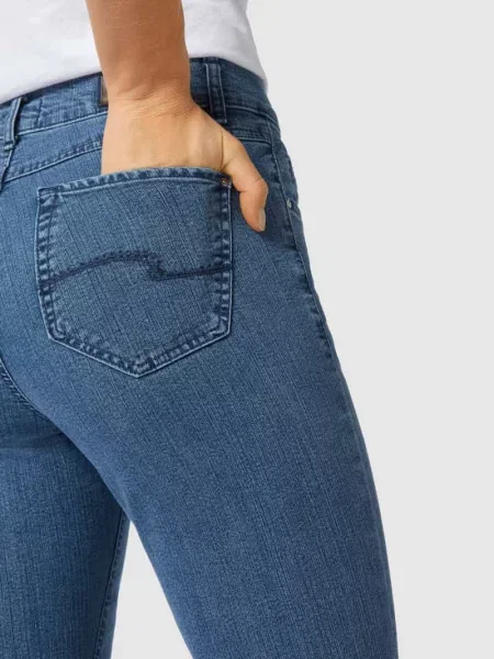 Jeansy o kroju straight fit z 5 model ‘CICI’ Angels niebieskie