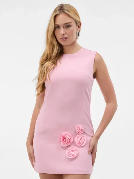 Rochie Orsay cu decolteu rotund roz