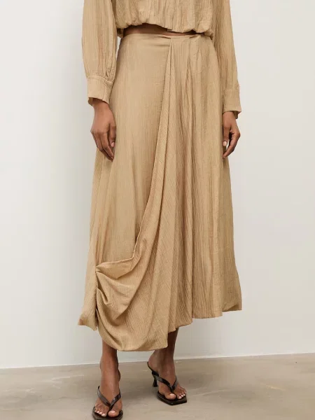 Answear.LAB spódnica bombka beżowa