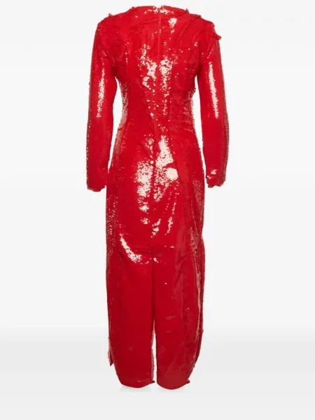 Lung rochie maxi Ganni roșu
