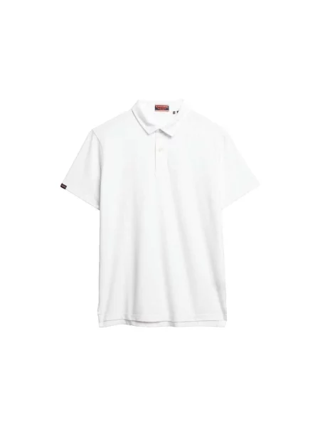 Tricou polo Superdry alb
