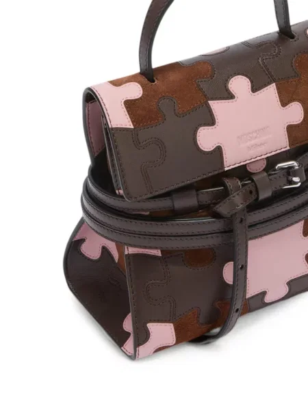 Estélyi táska Moschino nyakkendővel rózsaszín