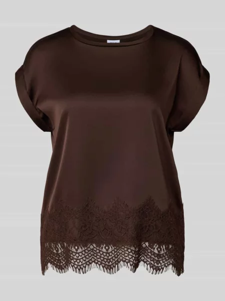 T-shirt z okrągłym dekoltem model ‘ELLETTE’ Vila
