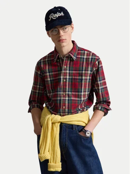 Polo Ralph Lauren Koszula ciemny Custom Fit czerwony