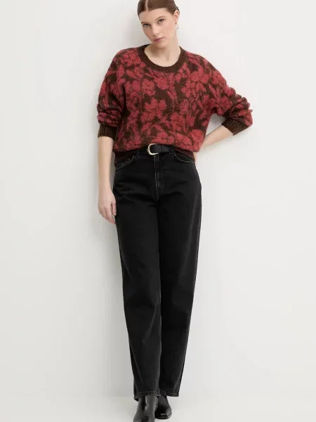 Светр з додаванням мохеру United Colors of Benetton бордовий