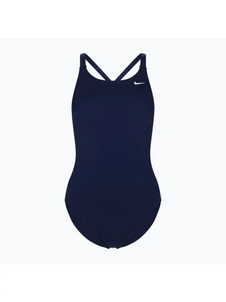 Дамски бански костюм от една част Nike Hydrastrong Solid navy blue синьо
