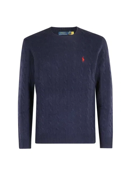Sweter Polo Ralph Lauren wełniany niebieski