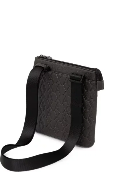 Geantă crossbody Armani Exchange cu autograf maro